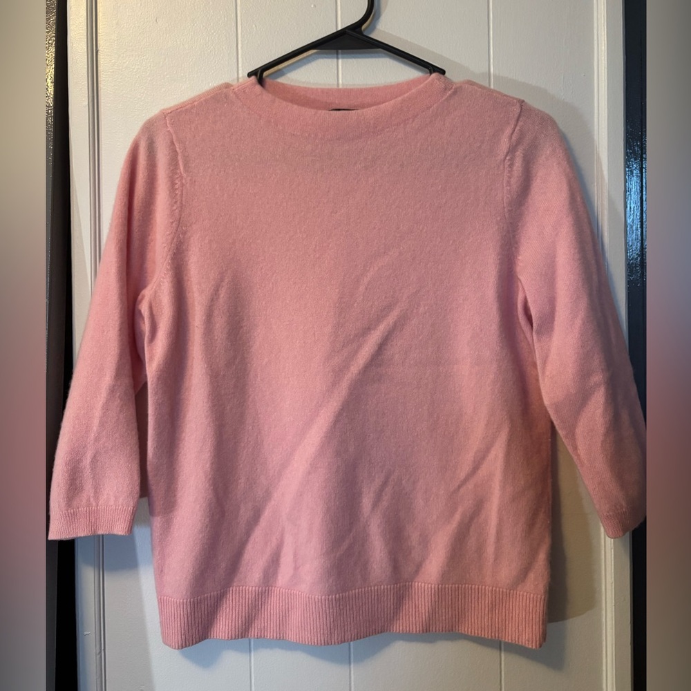 Talbots Pink Pure Cashmere Sweater Women’s Petite Large